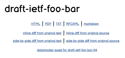 Example work-in-progress webpage